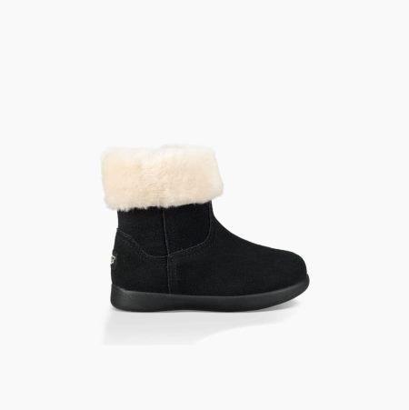 UGG Jorie II Black Boots for Kids (HTUF05837)